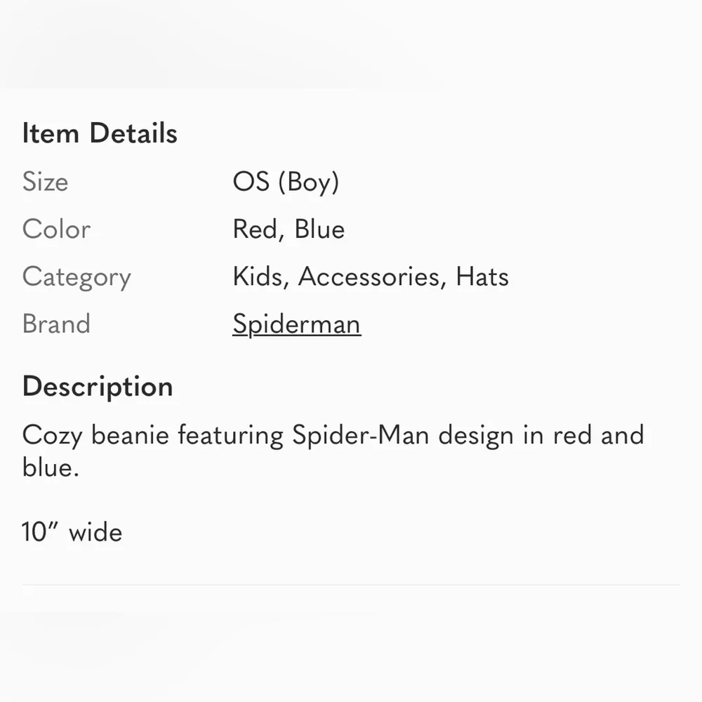 Red and Blue‎ Spider-Man Beanie